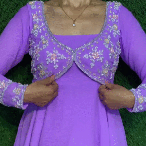 Stylish Floral Printed Designer Gown Kurti with Dupatta