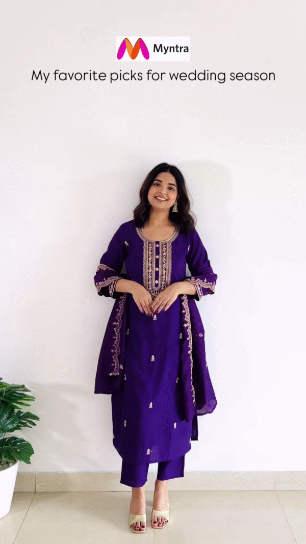 💜✨ Royal Purple Elegance – Perfect for Wedding Season ✨💜
