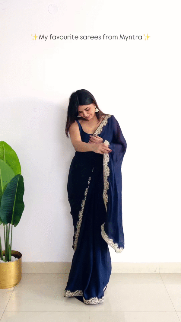 💙✨ Elegance in Every Drape – My Favorite Saree Picks ✨💙 - Image 4