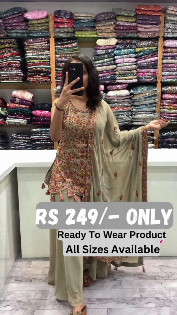 ✨ Elegant Embroidered Suit with Dupatta – A Graceful Ethnic Statement! ✨