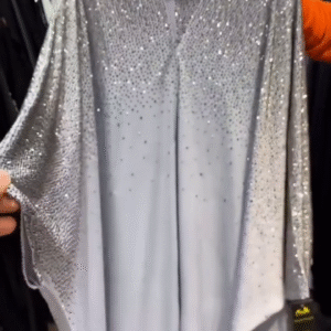 ✨ Diamond Mist Cape Abaya – Drape Yourself in Radiance