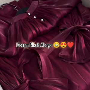 🍷 Royal Maroon Dream Abaya – A Statement of Regal Grace