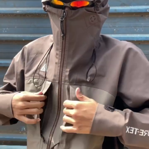 Waterproof Outdoor Hooded Jacket with Full Face Protection | Windproof Hiking, Camping & Adventure Shell